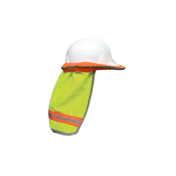 2W International Lime Yellow High Viz Hard Hat Neck Shade HSL-12 - main